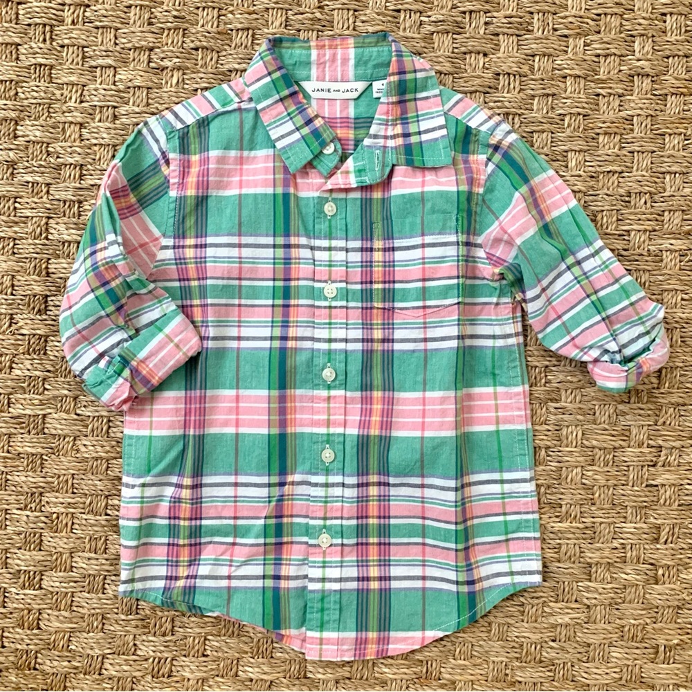 Janie & Jack Pastel Button Down 4T